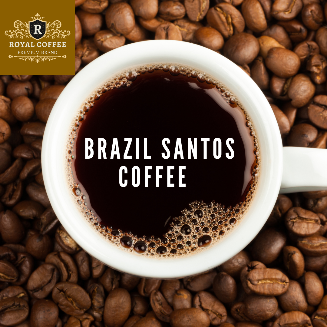 Royal Brazil Santos Single Origin Freshly Roasted Coffee, (Brazil Santos) (Whole Bean)