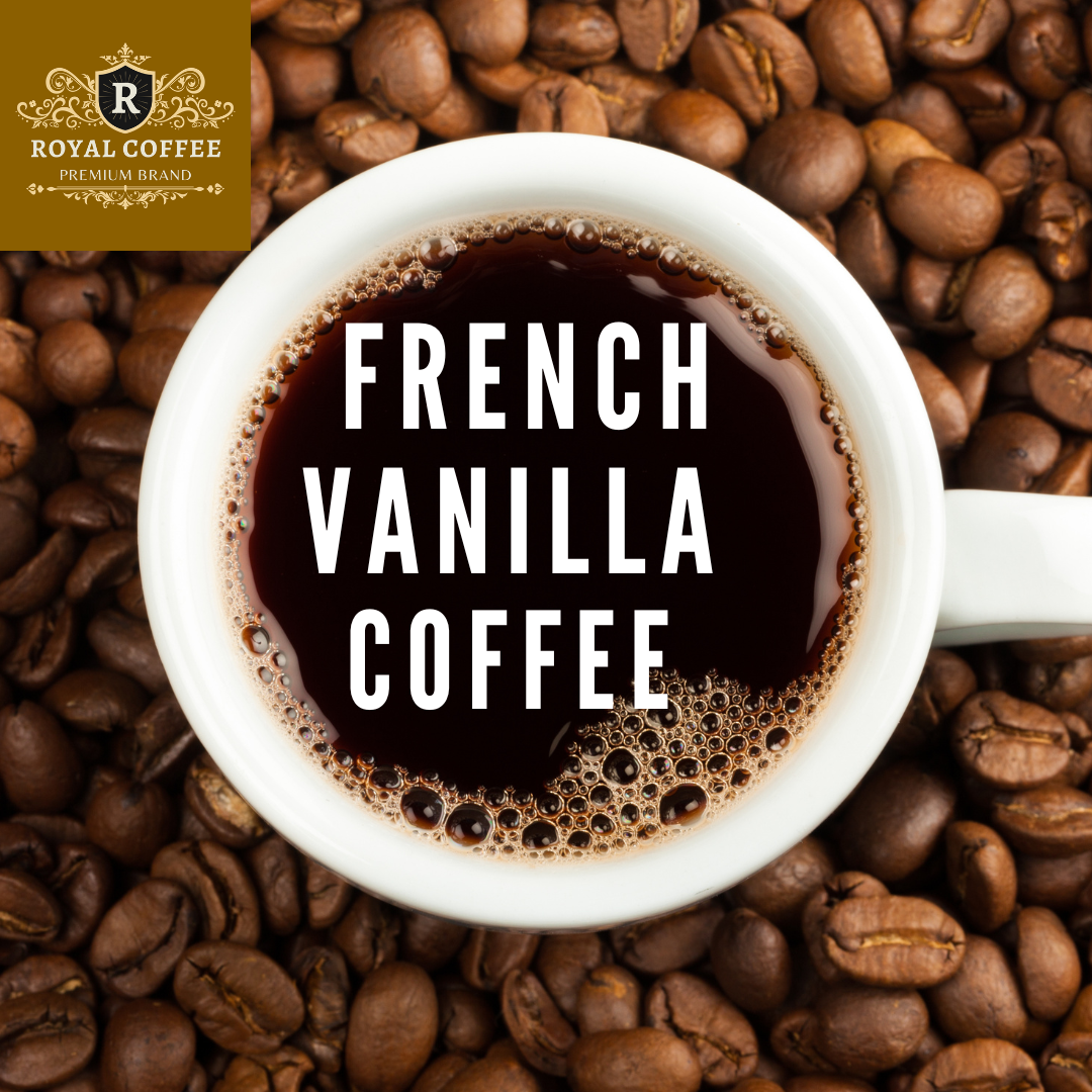 Royal French Vanilla Freshly Roasted Flavored Coffee, (French Vanilla) (Espresso)