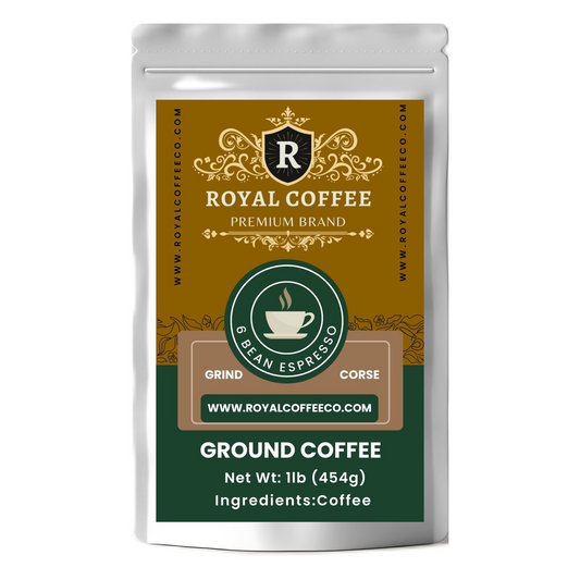 Royal 6 Bean Espresso Freshly Roasted Coffee, (6 Bean Espresso)(Corse)