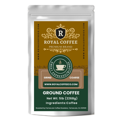 Royal Sweet Espresso/Blonde Freshly Roasted Flavored Coffee, (Sweet Espresso/Blonde) (Coarse)