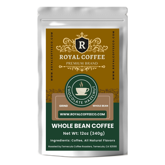 Royal Chocolate Hazelnut Freshly Roasted Flavored Coffee, (Chocolate Hazelnut) (Whole Bean)