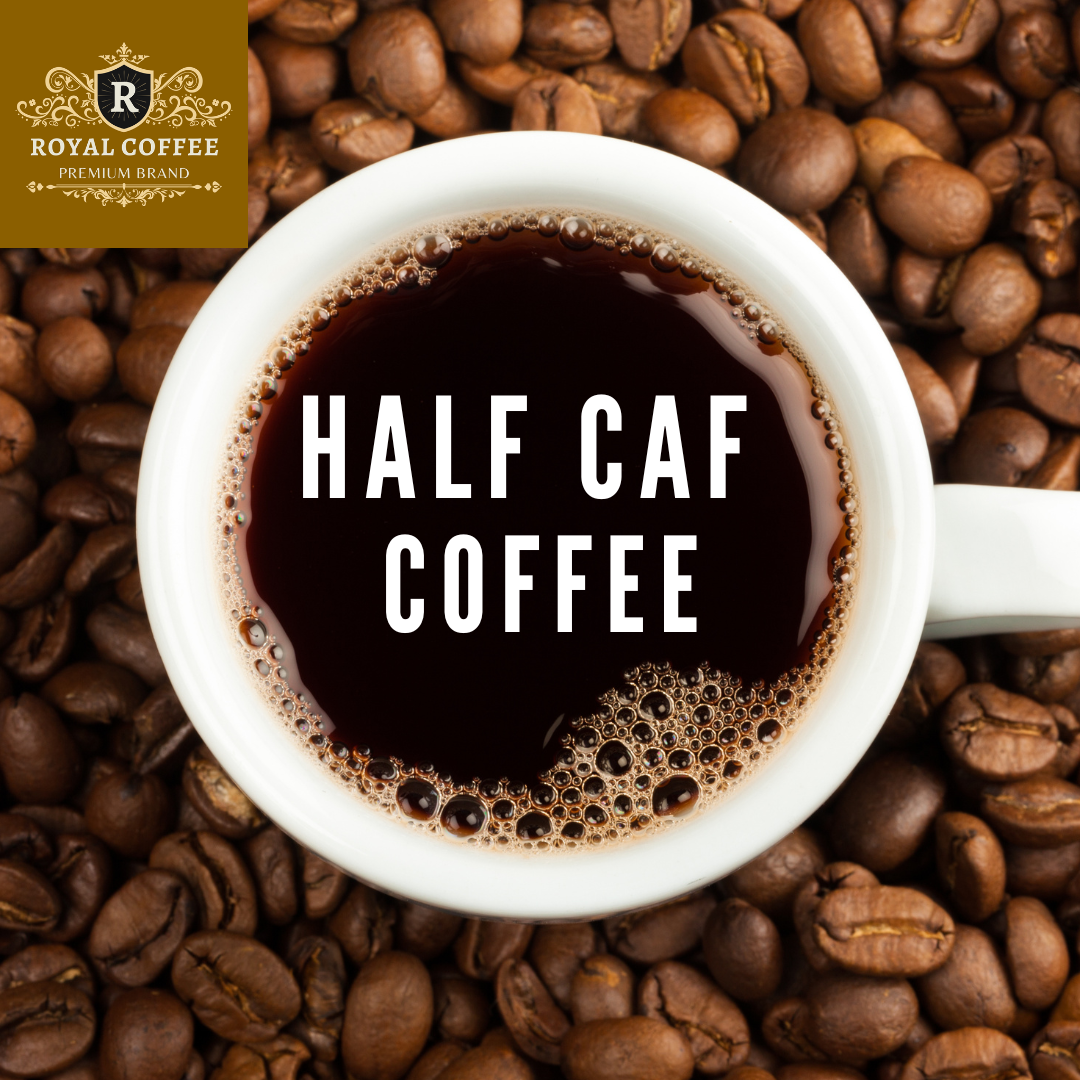 Royal Half Caffeine Fresh Roasted Coffee, (Half Caf) (Espresso)