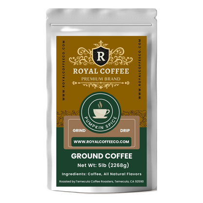 Royal Pumpkin Spice Freshly Roasted Flavored Coffee, (Pumpkin Spice) (Drip)
