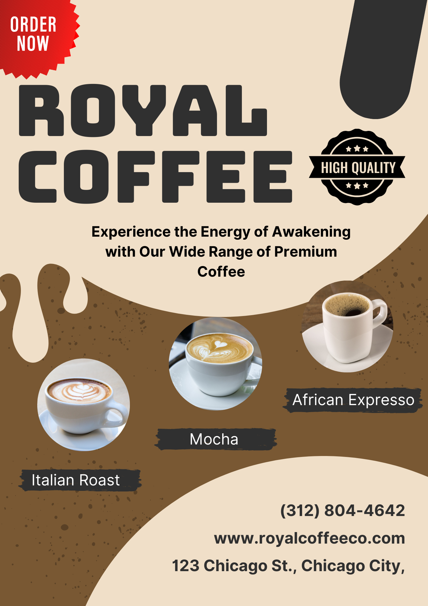 Royal Max Caf Blend Freshly Roasted Coffee, (Max Caf Blend) (Expresso)