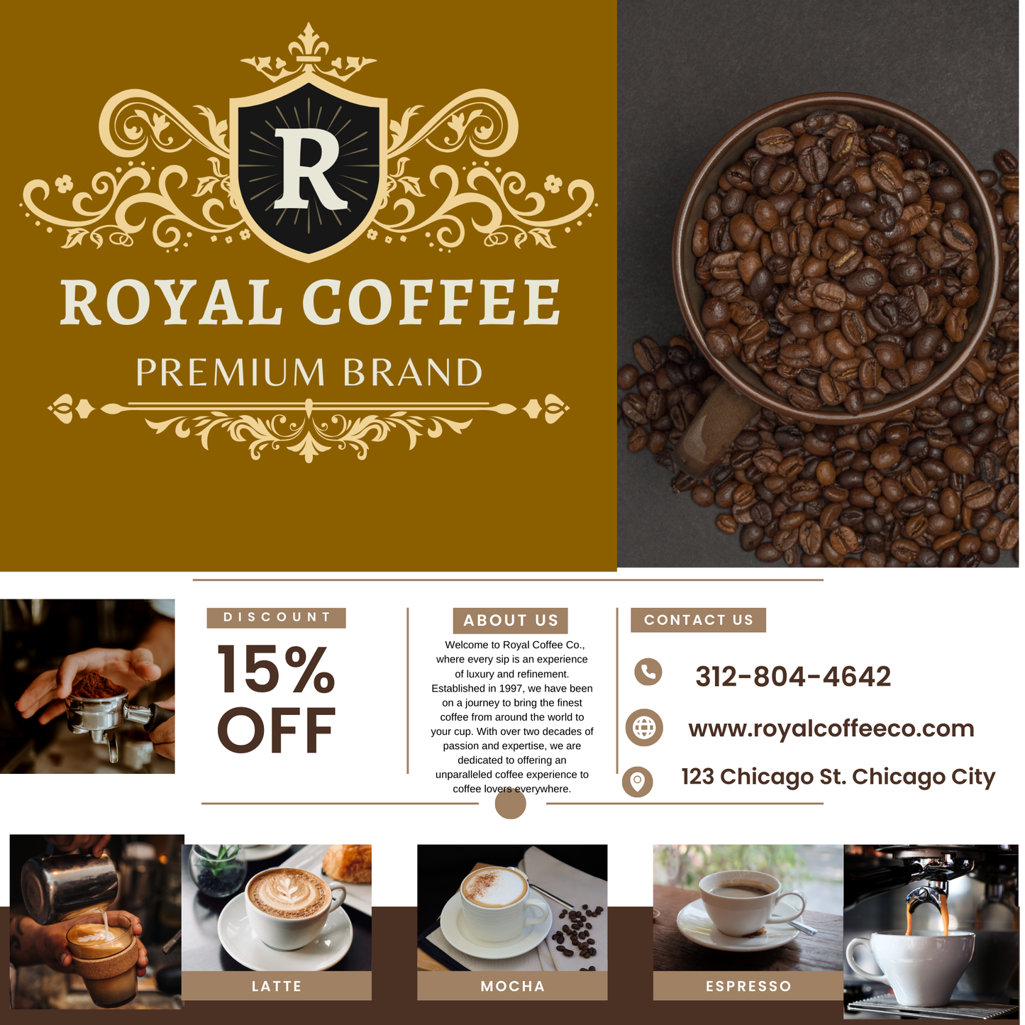 Royal Cinnamon Hazelnut Freshly Roasted Flavored Coffee, (Cinnamon Hazelnut) (Espresso)