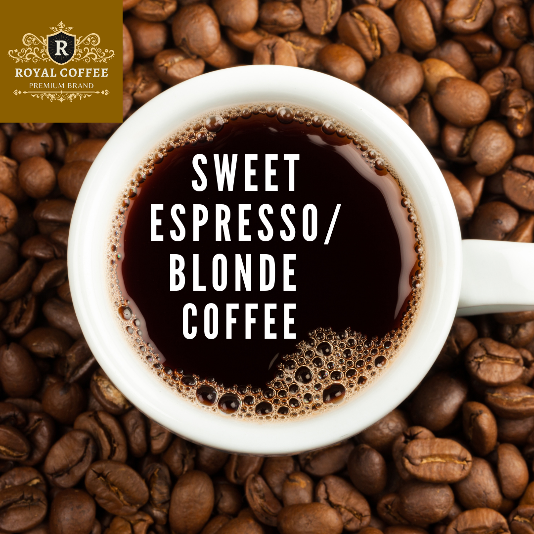Royal Sweet Espresso/Blonde Freshly Roasted Flavored Coffee, (Sweet Espresso/Blonde) (Expresso)