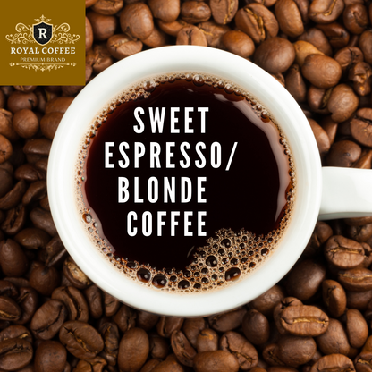 Royal Sweet Espresso/Blonde Freshly Roasted Flavored Coffee, (Sweet Espresso/Blonde) (Expresso)