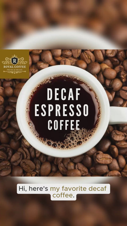 Royal Decaf Espresso Freshly Roasted Coffee, (Decaf Espresso) (Whole Bean)