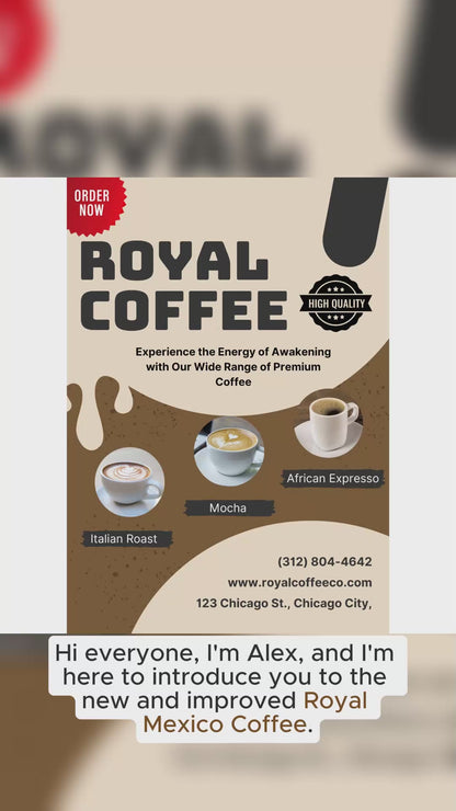 Royal Mexico Freshly Roasted Single Origin Coffee,(Mexico) (Whole Bean)