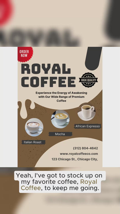 Royal Vanilla Hazelnut Freshly Roasted Flavored Coffee, (Vanilla Hazelnut) (Coarse)