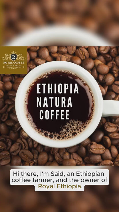Royal Ethiopia Natural Single Origin Freshly Roasted Coffee, (Ethiopia Natural) (Drip)