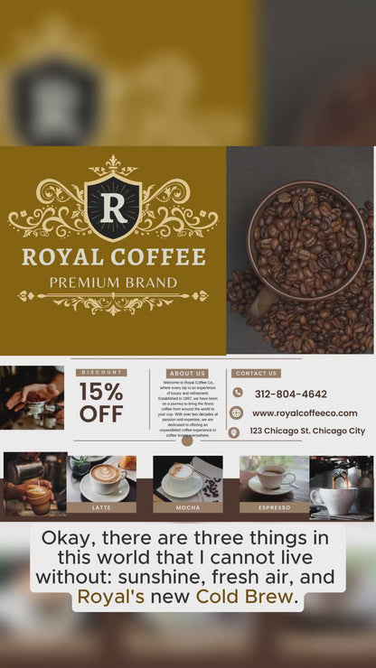 Royal Cold Brew Freshly Roasted Single Origin Coffee, (Cold Brew) (Drip)