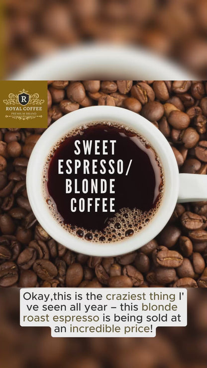 Royal Sweet Espresso/Blonde Freshly Roasted Flavored Coffee, (Sweet Espresso/Blonde) (Drip)